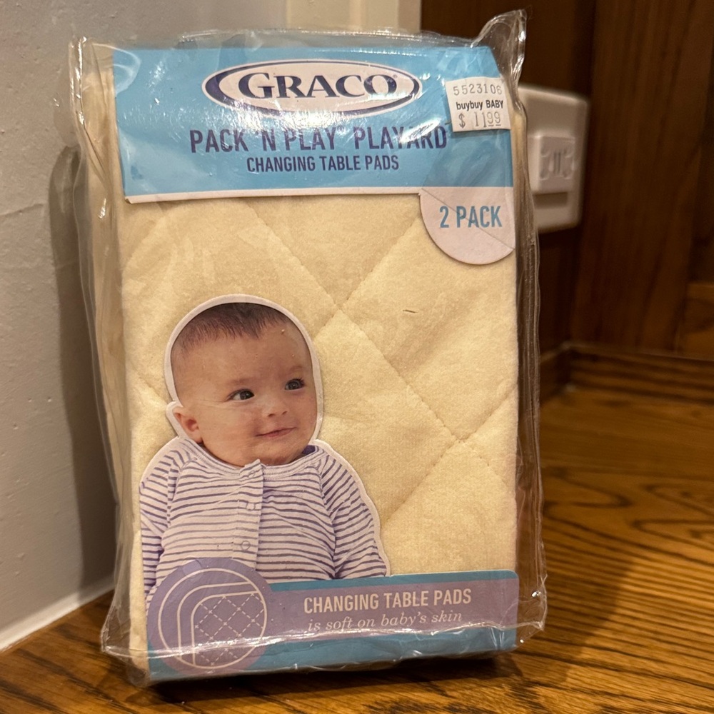 Graco Cream Changing Table Pads - 2 Pack